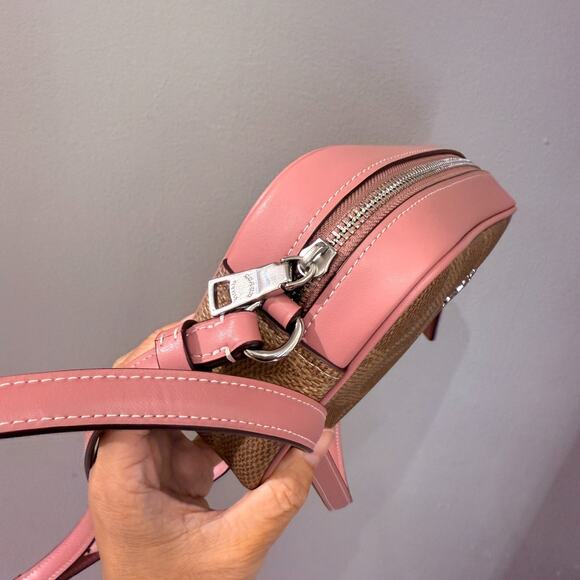 Coach Mini Jamie Camera Bag In Maxi Signature Canvas CCO12 Dusty Pink - Picture 2 of 7